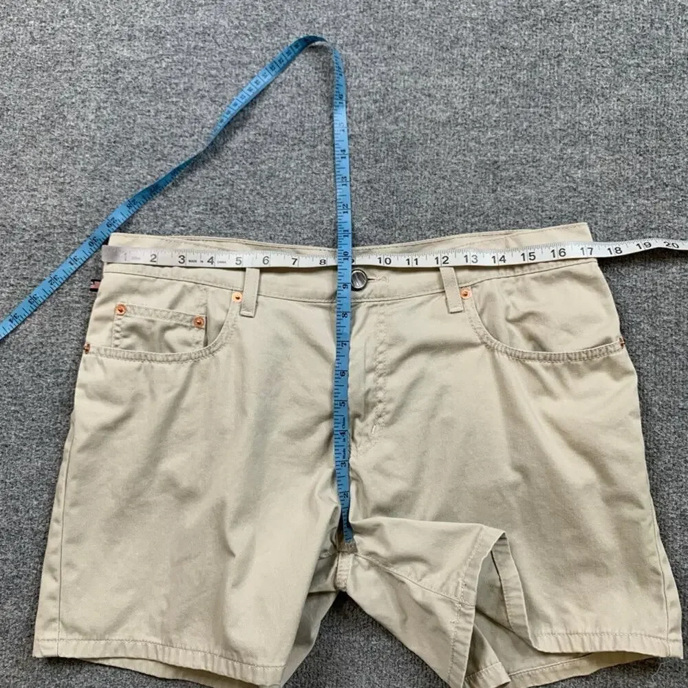 Ralph Lauren Polo Jean Shorts Womens 12 Khaki Cotton 5 Inch Inseam Walking Chino